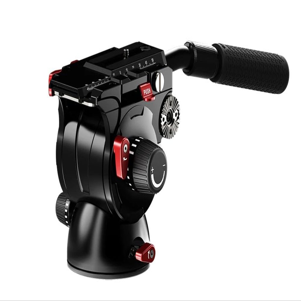 IFOOTAGE Komodo K7 Fluid Tripod Head, Heavyweight Fluid Video Head with Flat Base and Sliding Plate for Quick Connection to The Camera, Used for Professional Photography,Vlogging and Video Production