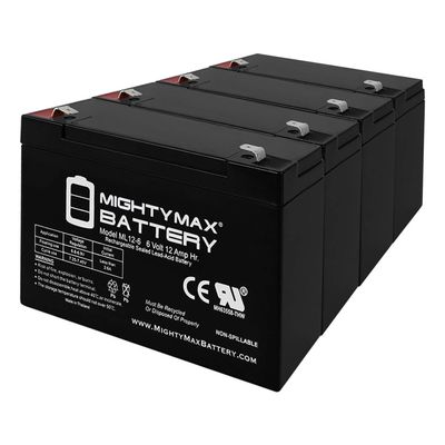 6V 12AH F2 Replacement Battery for APC Back-UPS BP650S - 4 Pack