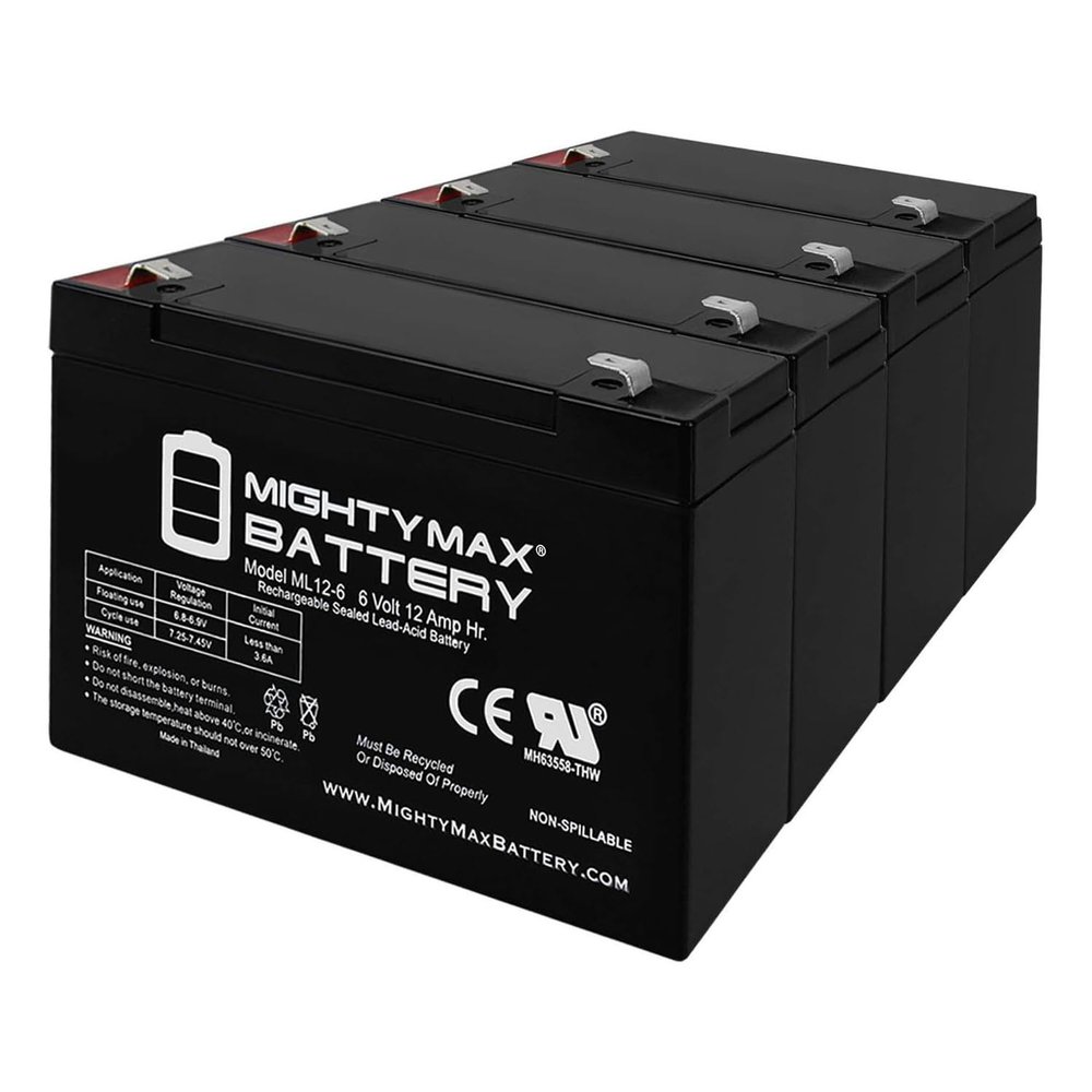 6V 12AH F2 Replacement Battery for APC Back-UPS BP650S - 4 Pack