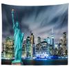 BELECO Statue of Liberty Backdrop 5x4ft Fabric New York City Night View Backdrop Urban City Skyscraper Manhattan Skyline Background NYC Themed Party Decorations Backdrop Portrait Photoshoot Props view 3