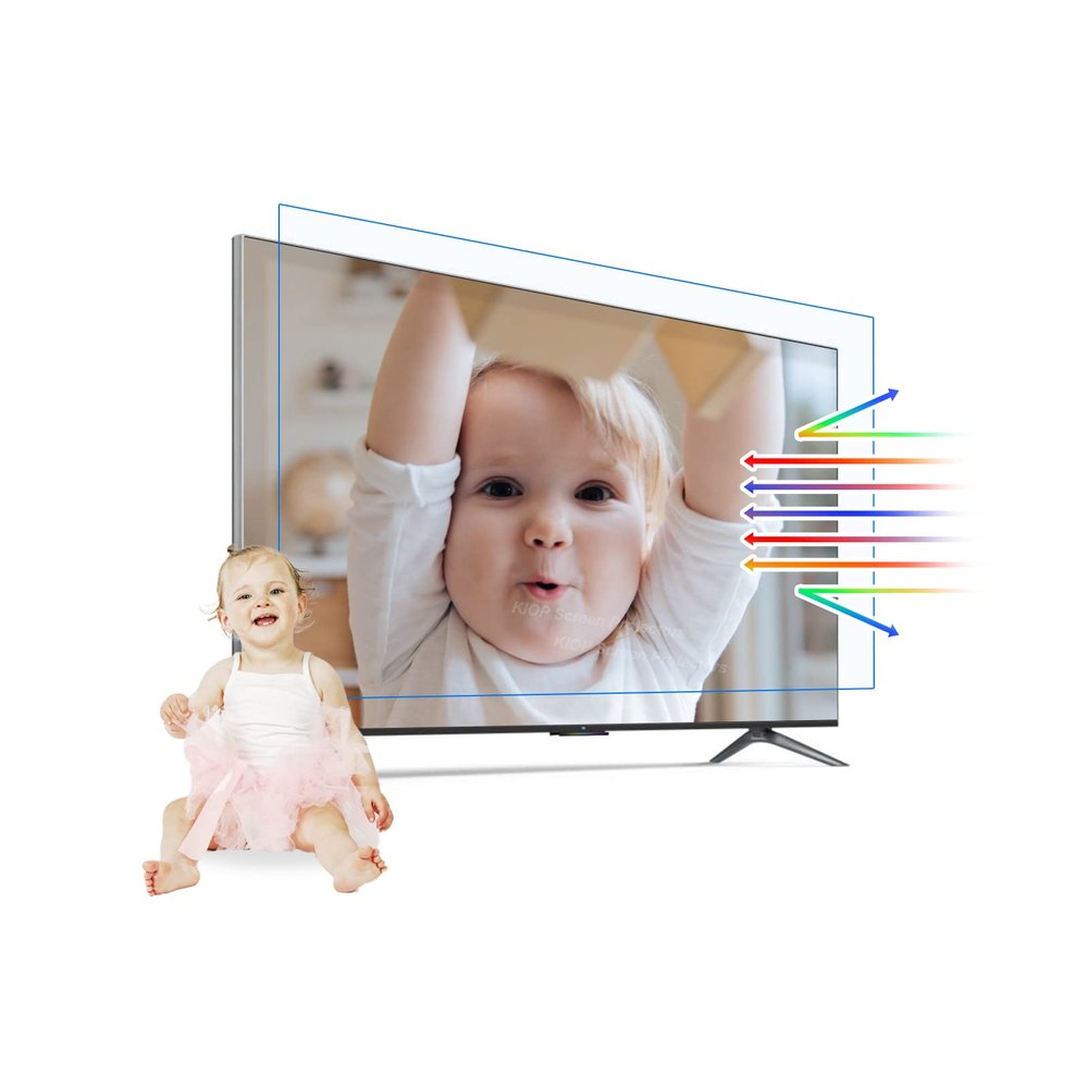KIOP Out Blue Light Anti Glare Anti Blue Light Multi-Function Screen Protector for 43~75 Inch Multi-Function Matte TV Screen Protector Film,43" L 942*W529