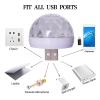 Aoyuexi Portable Mini Seven-color Voice-activated ,Car Roof Star Night Light, Adjustable USB Flexible Interior Romantic Neon Ambient Lights Car Ambient Lights, Clear view 3