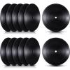 Qunclay 12 Pieces Blank Vinyl Records 7 Inch Black Vinyl Fake Albums Record for Room Wall Aesthetic Decoration Independent Aesthetics Room Decor DIY Projects view 1