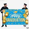 KatchOn Happy Graduation Banner Blue and Gold 72x44 Inch view 3