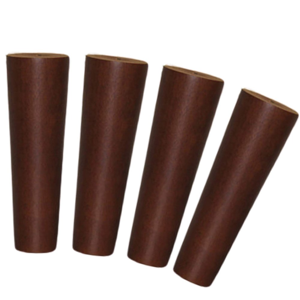 LUOFDCLDDD Furniture LegsTapered Woodenniture Legs,4 Pieces Sofa Legs,Replacementniture Feet,Oak Cabinets Legs,For Tv Cabinet,Table,Chair,Cabinet,Coffee Table,With Mounting Plate and Screws/Walnut/18
