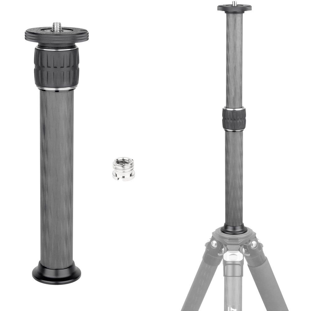 INNOREL ER322C Universal Carbon Fiber Tripod Center Column Extension Pole - 10 Layers, 32.5mm Tube, 55lbs Max Load, Black, Compatible with DSLR Camera, Tripod & Monopod