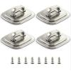 QWORK Laptop Cable Lock Anchor, 4 Pack Steel Desk Mount Anchor Accessory, Security Anchor Base Plate for Laptop Cable Locks, for Keyed or Combination Cable Locks view 1