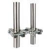 Antenna Mast to Mast Clamp Bracket Kit with V Jaw Blocks for 1"-2.5" OD Poles, Heavy Duty Mounting Hardware for Ham TV Network Antennas, Security Cameras, Weather Station view 1