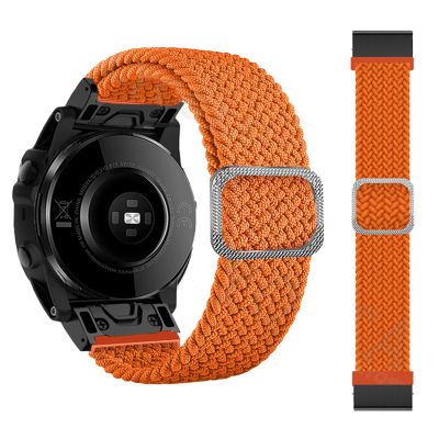 CZKE 26 22mm Sport Nylon Watchband Wriststrap for Garmin Fenix 7 7X 6X 6 Pro 5X 5 EPIX 3HR Easy Fit Quick Release Wristbands Bracelet (Color : Orange, Size : 26mm Fenix 7X)