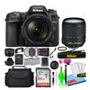 Nikon D7500 20.9MP DSLR Digital Camera with 18-140mm VR Lens (1582) Deluxe Bundle with 64GB SD Card + Large Camera Bag + Filter Kit + Spare Battery + Telephoto Lens (Renewed) view 1