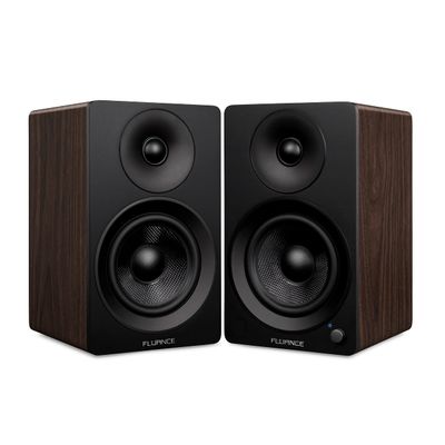 Fluance Ai61 Powered 2-Way 2.0 Stereo Bookshelf Speakers with 6.5" Drivers, 120W Amplifier for Turntable, TV, PC and Bluetooth 5 Wireless Music Streaming - RCA, Optical, USB & Sub Out (Natural Walnut)