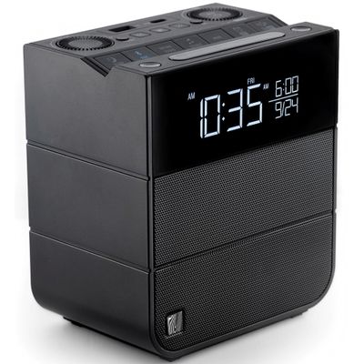Soundfreaq Sound Rise II, SFQ-16: Bedside Alarm Clock Radio & Bluetooth Speaker, with Large Display Screen, FM Radio, Fast USB Charging, and Nature Sound