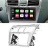 Yuecoom 2Din Radio Fascia, Car Stereo Navigation Refitted Dash Panel Frame Car Stereo Dash Radio Fascia Kit, for Vios Belta Yaris Sedan view 3