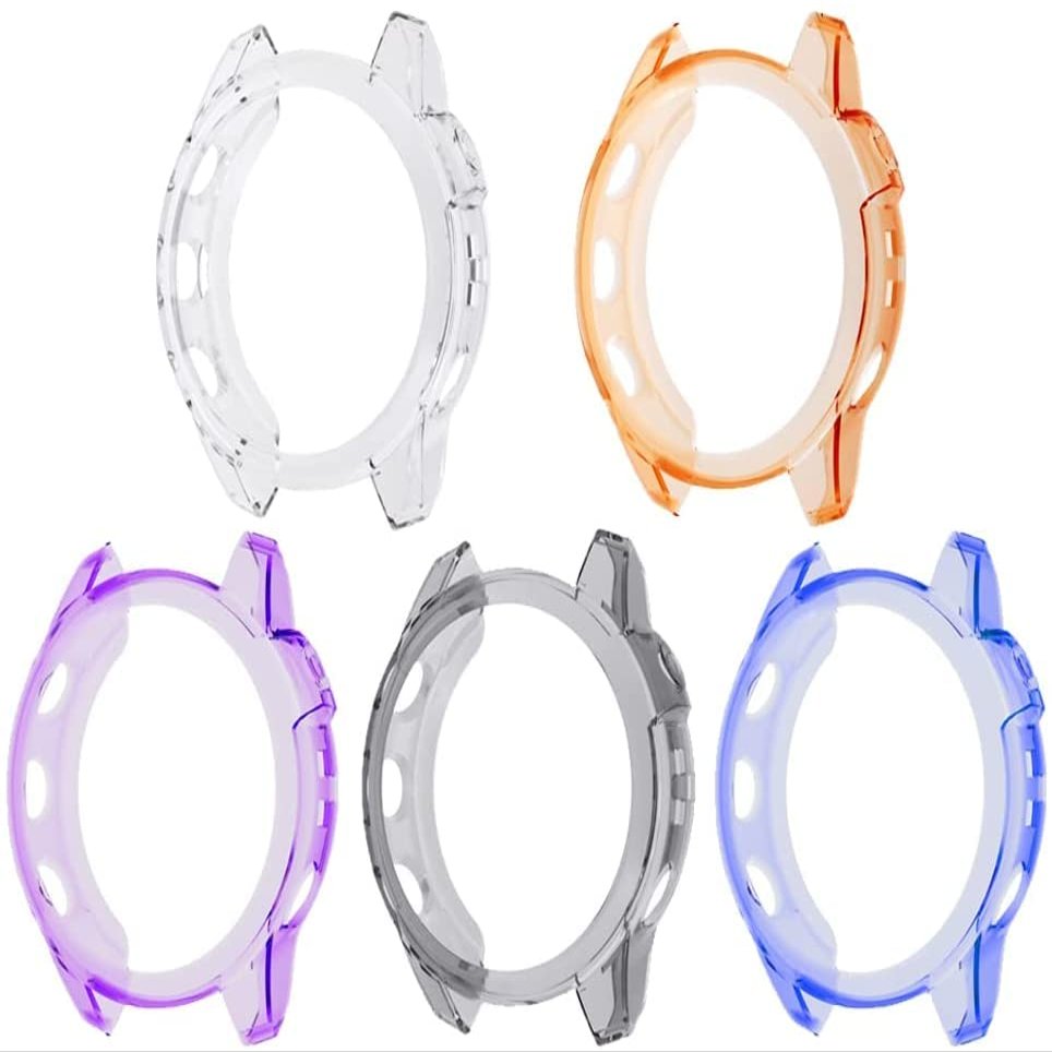 Case Compatible with Garmin Fenix 7/Fenix 7 Solar Case, Protector Protective Case Cover Soft TPU Bumper Shell for Fenix 7 Smartwatch (5Colors)