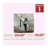 10x10 Mat for 20x20 Frame - Precut Mat Board Acid-Free Soft Pink 10x10 Photo Matte Made to Fit a 20x20 Picture Frame, Premium Matboard for Family Photos, Show Kits, Art, Picture Framing, Pack of 1 Mat view 1