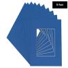 10x10 Mat for 20x20 Frame - Precut Mat Board Acid-Free Royal Blue 10x10 Photo Matte For a 20x20 Picture Frame, Premium Matboard for Family Photos, Show Kits, Art, Picture Framing, Pack of 10 Mats view 2