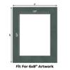 Ash Suede Acid Free 8x10 Picture Frame Mats with White Core Bevel Cut for 6x8 Pictures - Fits 8x10 Frame - Pack of 25 Mats view 2
