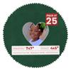 4x5 Mat For 7x7 Frame - Precut Green Suede Heart Shaped Photo Mat Board Opening - Acid Free Matte and Bevel Cut for Family Photos, Pack of 25 Matboards Show Kit With Acid Free Backings & Clear Bags view 1