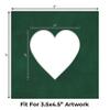4x5 Mat For 7x7 Frame - Precut Green Suede Heart Shaped Photo Mat Board Opening - Acid Free Matte and Bevel Cut for Family Photos, Pack of 25 Matboards Show Kit With Acid Free Backings & Clear Bags view 2