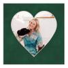 4x5 Mat For 7x7 Frame - Precut Green Suede Heart Shaped Photo Mat Board Opening - Acid Free Matte and Bevel Cut for Family Photos, Pack of 25 Matboards Show Kit With Acid Free Backings & Clear Bags view 4