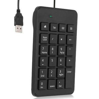 Cuifati 23 Keys Full-Sized Numeric Keypad, Wired USB Number Pad, Comfortable Touch Ergonomic Design, Low Noise Keys, Ultra-Slim Portable Numeric Keyboard for or for Linux