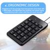 Cuifati 23 Keys Full-Sized Numeric Keypad, Wired USB Number Pad, Comfortable Touch Ergonomic Design, Low Noise Keys, Ultra-Slim Portable Numeric Keyboard for or for Linux view 4