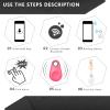 Konohan 8 Pack Key Finder Locator Anti Lost GPS Tracker Wireless Anti Lost Alarm Sensor Device Finder Mini Pet GPS Tracker for Locating Phone Keys Wallets Luggage Item, 5 Colors view 3