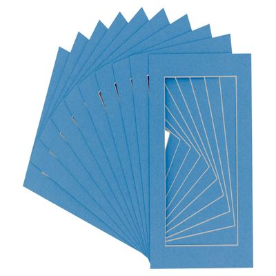 13x19 Mat for 18x24 Frame - Precut Mat Board Acid-Free Bay Blue 13x19 Photo Matte for a 18x24 Picture Frame, Premium Matboard for Family Photos, Show Kits, Art, Picture Framing, Pack of 100 Mats