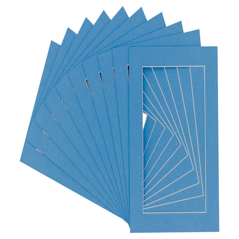 13x19 Mat for 18x24 Frame - Precut Mat Board Acid-Free Bay Blue 13x19 Photo Matte for a 18x24 Picture Frame, Premium Matboard for Family Photos, Show Kits, Art, Picture Framing, Pack of 100 Mats