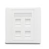 CHJIENJUJIDZ 1PC Ethernet Wall Plate with 4 Keystone Jack CAT6 RJ45 Female to Female Socket Panel for LAN Network Plug view 2