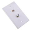 CHJIENJUJIDZ Computer Wall Plate with Coaxial F Type Ethernet Network Face Plate Socket CAT5e Outlet Wall Panel view 3