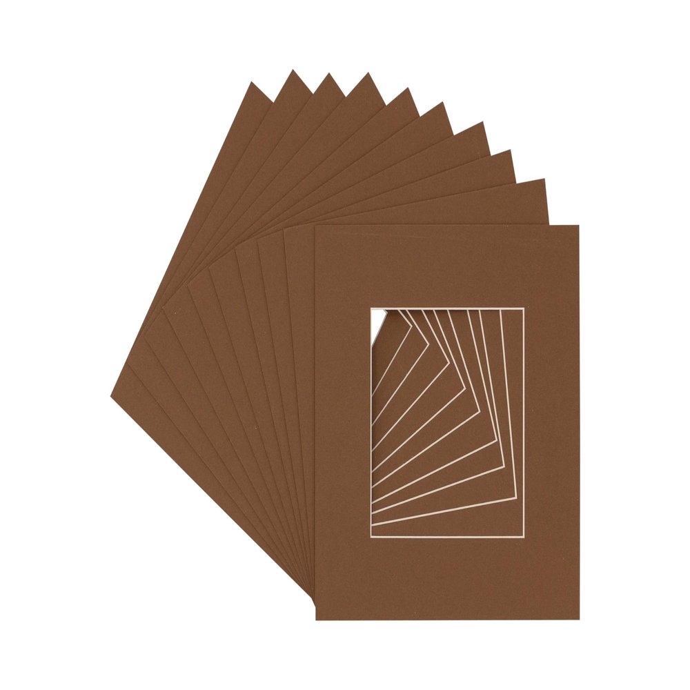 16x16 Mat for 20x20 Frame - Precut Mat Board Acid-Free Brown 16x16 Photo Matte Made to Fit a 20x20 Picture Frame, Premium Matboard for Family Photos, Show Kits, Art, Picture Framing, Pack of 25 Mats