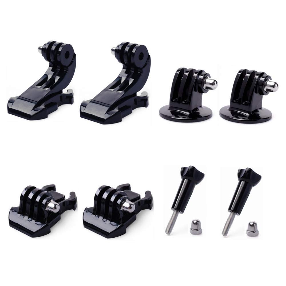 2 Buckle Base +2 J-Hook +2 Tripod Mount Adapter +2 Thumbscrew for GoPro 11/10/9/8/7/6/5 Black,Session 5/4 Action Cameras