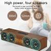 Cuifati Bluetooth Speaker, Wooden Surround Sound Intelligent Speaker for Laptop Cellphone (Brown Wood Grain (Export)) view 2