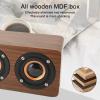 Cuifati Bluetooth Speaker, Wooden Surround Sound Intelligent Speaker for Laptop Cellphone (Brown Wood Grain (Export)) view 3