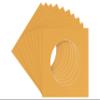 5x5 Mat For 7x7 Frame - Precut Topaz Orange Circle Shaped Photo Mat Board Opening - Acid Free Matte and Bevel Cut for Family Photos, Pack of 100 Matboards Show Kit With Acid Free Backings & Clear Bags view 1