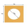 5x5 Mat For 7x7 Frame - Precut Topaz Orange Circle Shaped Photo Mat Board Opening - Acid Free Matte and Bevel Cut for Family Photos, Pack of 100 Matboards Show Kit With Acid Free Backings & Clear Bags view 3