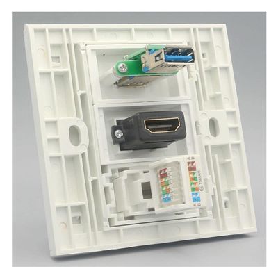 CHJIENJUJIDZ 86 Type Network RJ45 Cat5e + 3.0 USB Assorted + 2.0 HDMI Panel Wall Plate Socket Keystone Faceplate