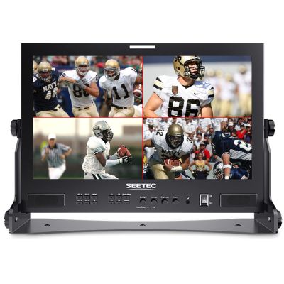 SEETEC ATEM173S 17.3 inch Multi-Camera Broadcast Monitor with 4x3G-SDI Input Output 1 HDMI in Quad Split Display for Studio Television Production Full HD 1920x1080 (ATEM173S)