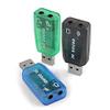 VizGiz 3 Pack USB Sound Card Adapter 5.1 Channel 3D External USB to 3.5MM 1/8 Audio Jack Stereo Headset Mic Microphone Headphone Earphone Plug and Play for Raspberry Pi Windows Mac Linux PC Computer view 1