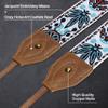 Padwa Lifestyle Camera Strap - 2" Wide Classic Vintage Crazy Horse Arts Cowhide Head Cotton Embroidered Universal Neck Shoulder & Crossbody Camera Straps for Photographers Gift and All DSLR Cameras view 2