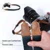 Padwa Lifestyle Dark Blue Green Camera Strap -Double Layer Crazy Horse Cowhide End,1.5" Wide Pure Cotton Woven Camera Straps,Adjustable Neck Shoulder Strap for All DSLR Cameras,Gift for Photographers view 4