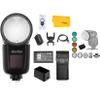 Godox V1-S Round Head Camera Flash Speedlite, 10 Level LED Modeling Lamp Compatible for Sony, LETWING TR-09 Magnetic Round Head Flash Accessory Kit Achieve Creative Combined Light Effects view 1