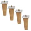 LUOFDCLDDD Furniture Legs4Pcsniture Leg,Solid Wood Sofa Legs,Oak Computer Desk Feet,Square Cone Drawer Legs,Coffee Table Legs,Cabinet Feet,Dressing Table Legs,With Mounting Accessories and M8 Threade view 1