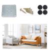 LUOFDCLDDD Furniture LegsSet of 4 Oak Woodniture Legs,Solid Wood Sofa Feet,Slanted Square Coneniture Replacement Feet,Armchair Legs,For Tv Cabinet,Bed,Couch,Dresser,With Mounting Plate,Wood Color/8Cm view 3