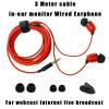 VizGiz 3 Pack 10FT Earbuds 3.5mm Stereo 3 Pole Headset Earphones 3 Meter Long Extension Wired Cord Cable Earphone Monitor in-Ear Headphone for Live Streamer Webcast Broadcast Phone Computer view 3
