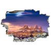 3D Self-adesive Removable Break Through The Wall Vinyl Wall Stickers/Murals Art Decals Stickers New Orleans, Louisiana, United States, Crescent City Connecting Bridge 24 x 16 Inch Wall Decor for Kids view 2