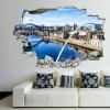 3D Broken Wall Stickers Stickers The Iconic Tyne Bridge Across The River Tyne 36 x 24 Inch Removable Wall Decal, Peel and Stick Landscape Wall Decor for Bedroom Living Room, Mural Art for Kids Boys G view 1