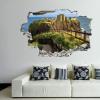 3D Self-adesive Removable Break Through The Wall Vinyl Wall Stickers/Murals Art Decals Stickers Scottish Landscape of Dunnotta Castle 24 x 16 Inch Wall Decor for Kids, Made in USA view 1