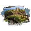 3D Self-adesive Removable Break Through The Wall Vinyl Wall Stickers/Murals Art Decals Stickers Scottish Landscape of Dunnotta Castle 24 x 16 Inch Wall Decor for Kids, Made in USA view 2